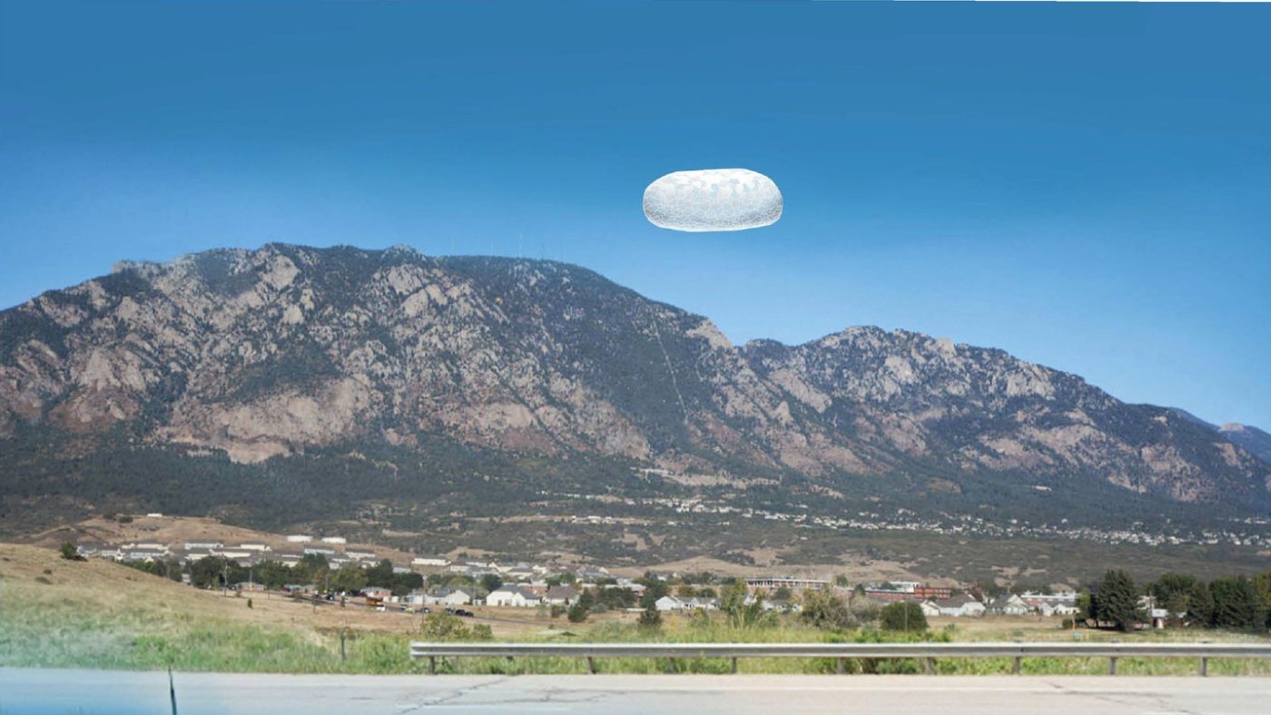 Rendu numérique de l'objet observé près de Colorado Springs en 2022 — pièce FBI-UAP-D003