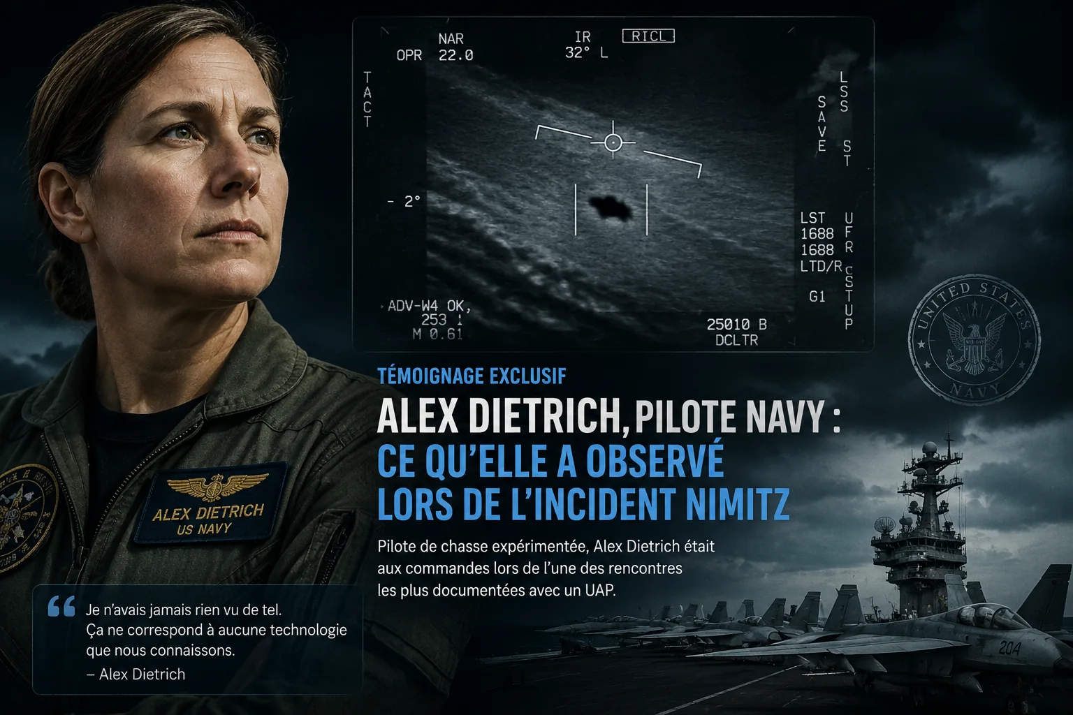 Alex Dietrich — pilote de la Navy, témoin sous serment de l'incident Nimitz 2004