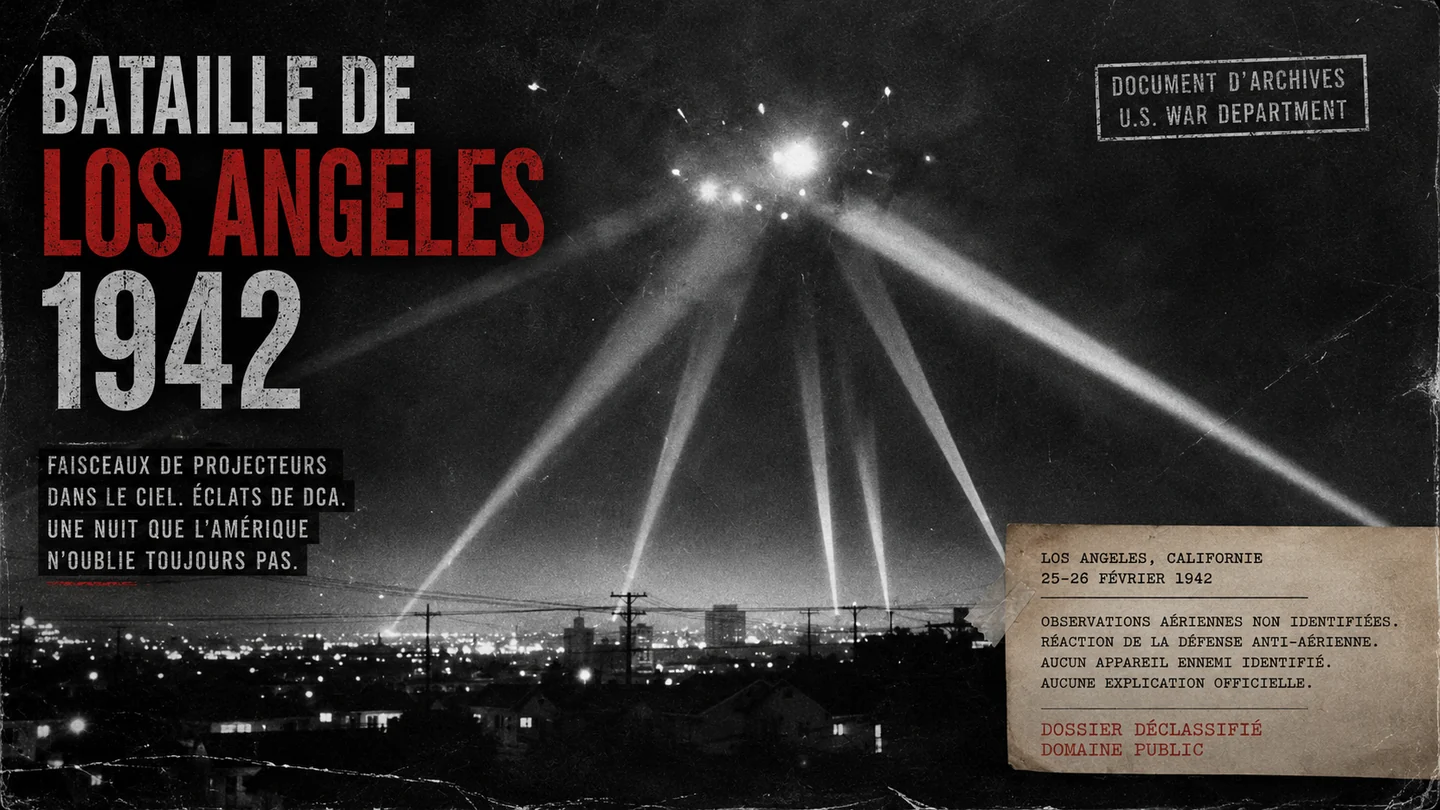 Bataille de Los Angeles (1942) : 1 400 obus sur un objet jamais identifié
