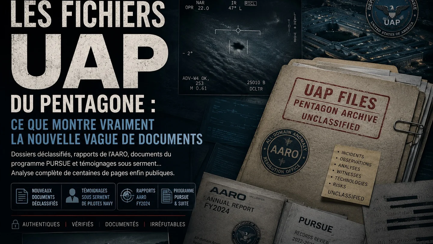 Nouvelle vague documents UAP Pentagone : PURSUE, AARO, vidéos Navy