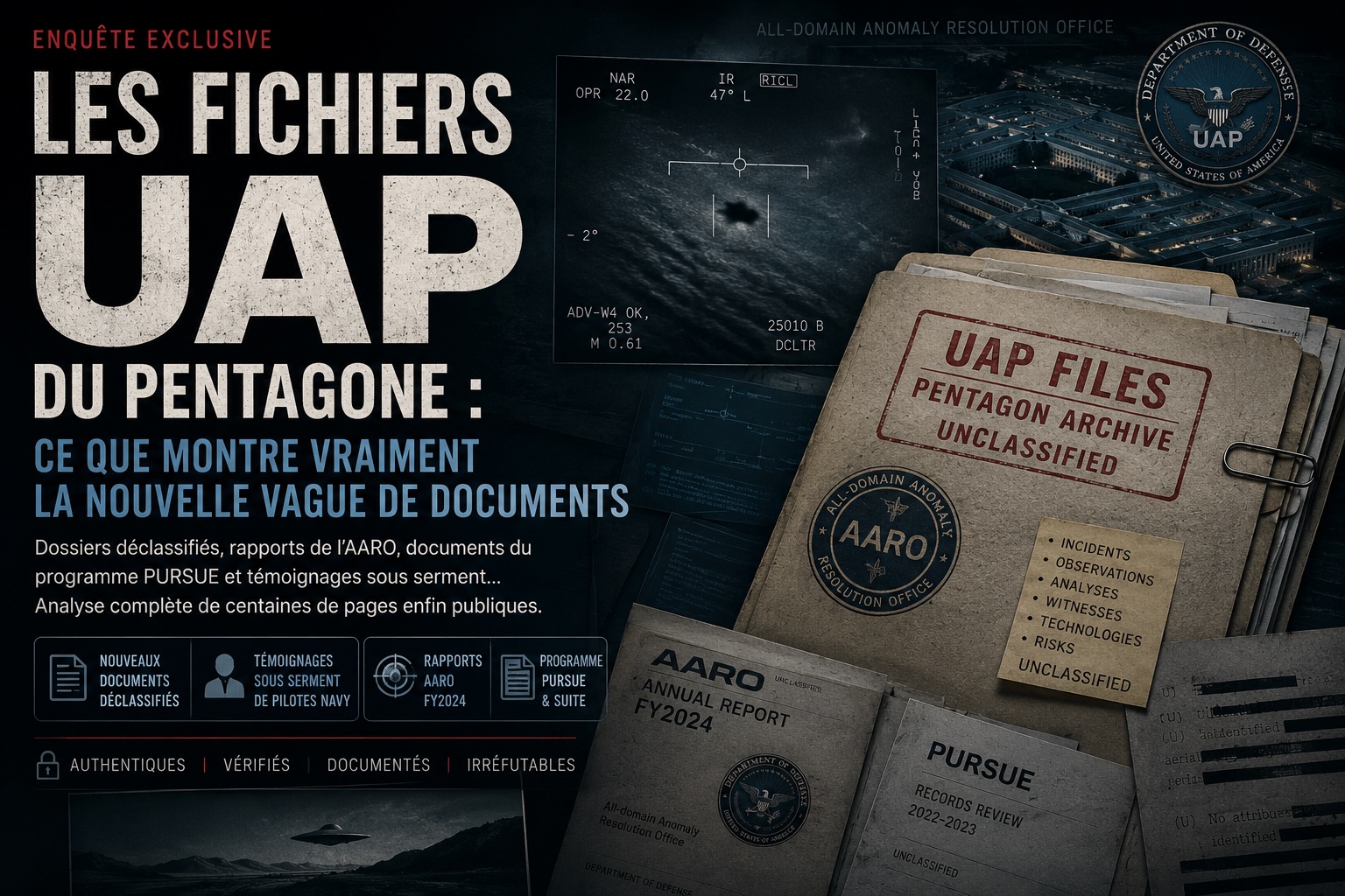 Les fichiers UFO du Pentagone : ce que montre vraiment la nouvelle vague de documents