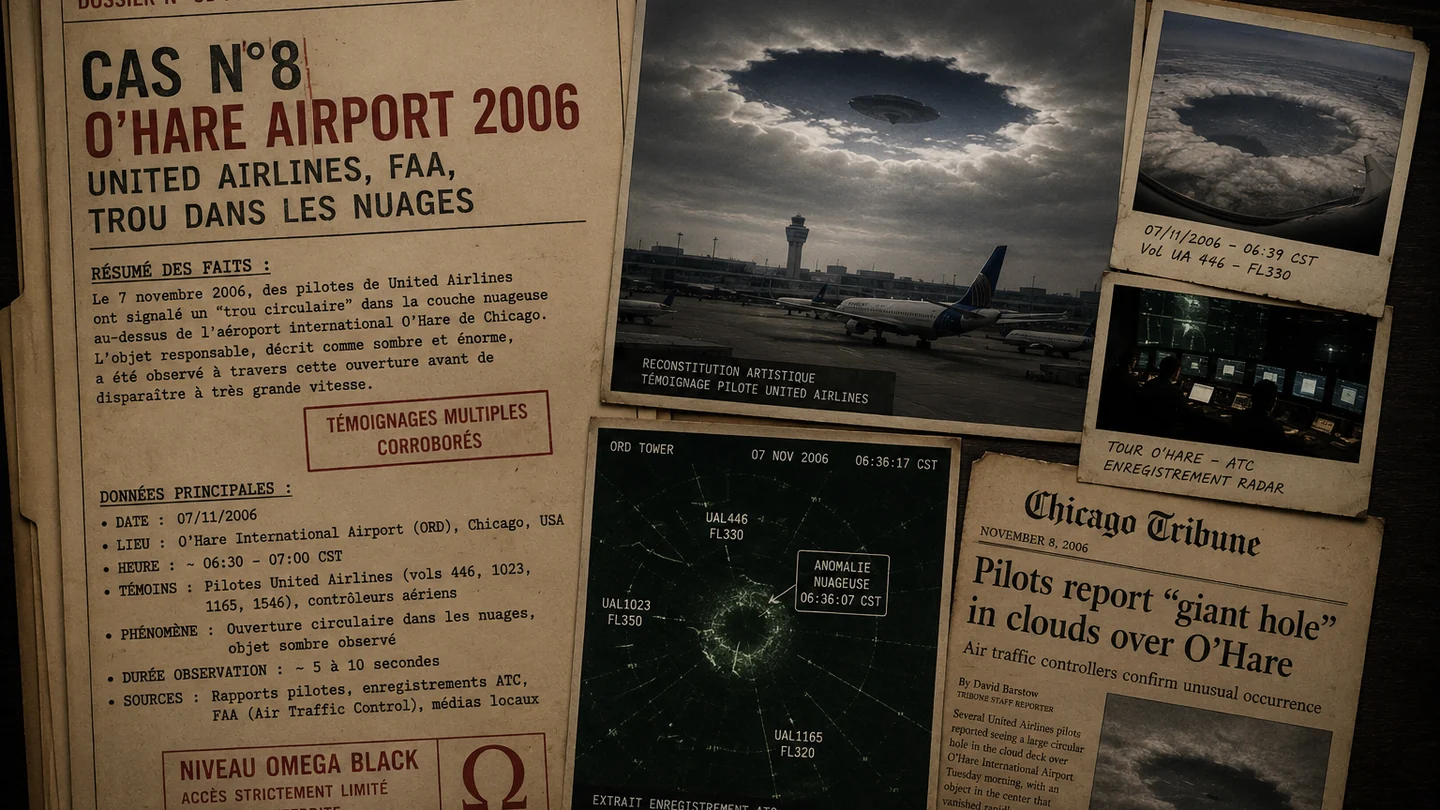 O'Hare 2006 : l'objet qui a percé un trou dans les nuages au-dessus de l'aéroport de Chicago