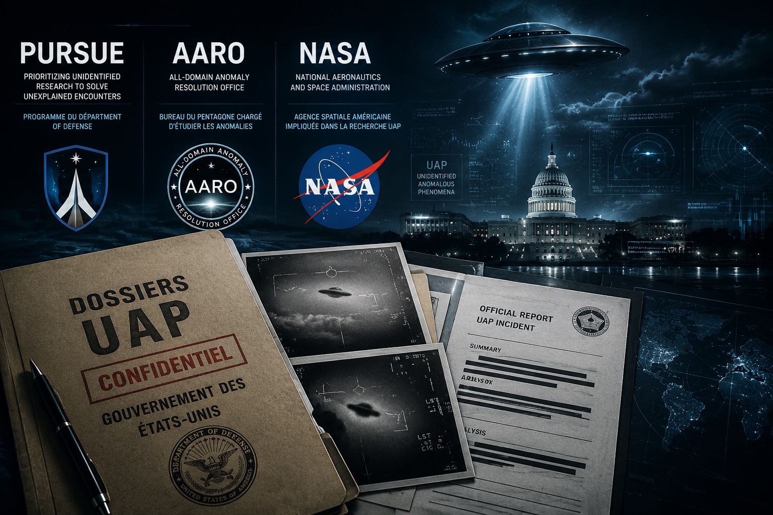 PURSUE, AARO, NASA : comprendre les sigles au cœur des nouveaux dossiers OVNI