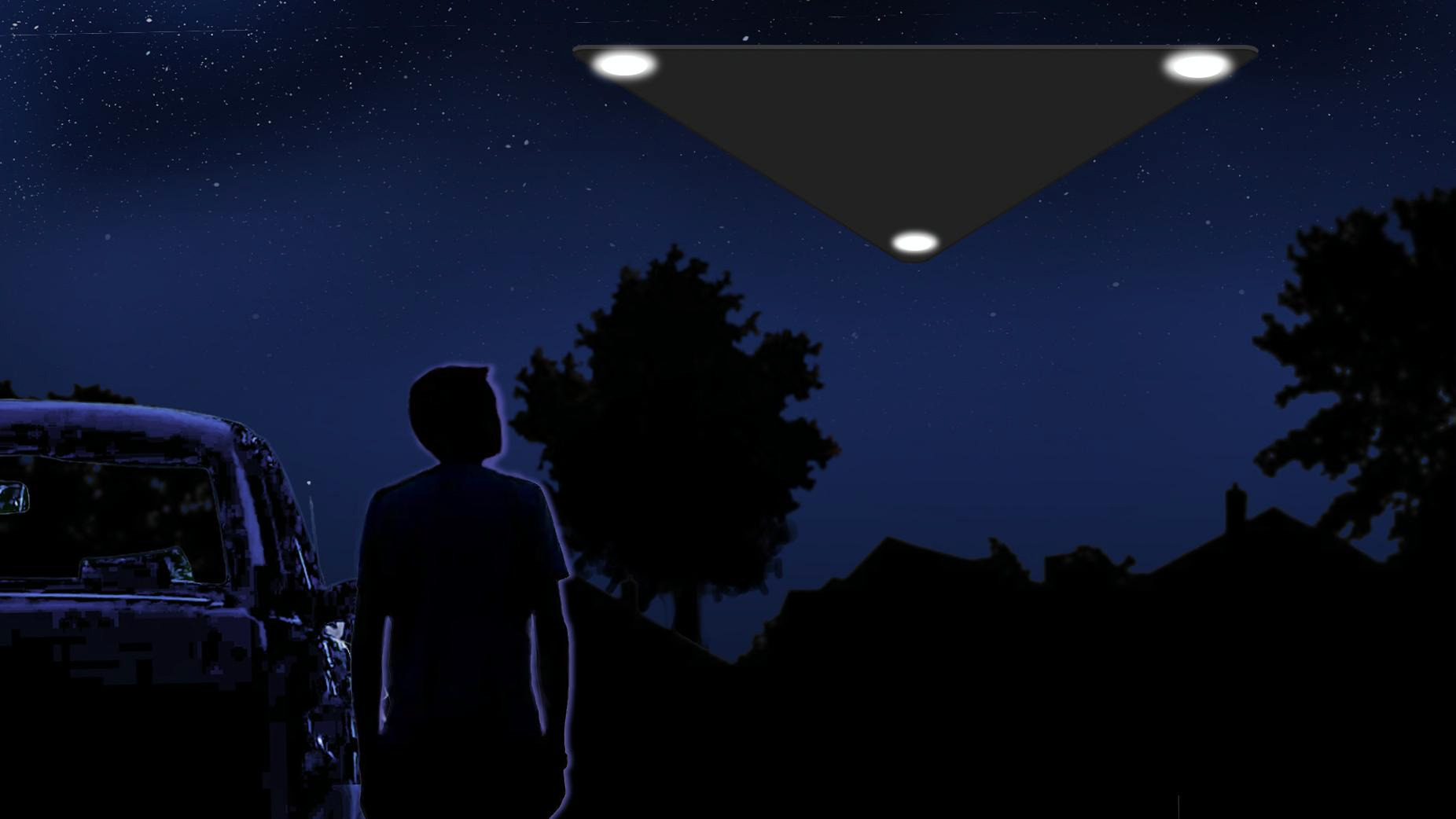 Digital Rendering, “Dark Triangle with Lights,” 2011 — Ces trois fichiers .img sont des rendus numériques officiels du FBI fondés sur des récits. Ils ne sont pas des photographies des phénomènes.
