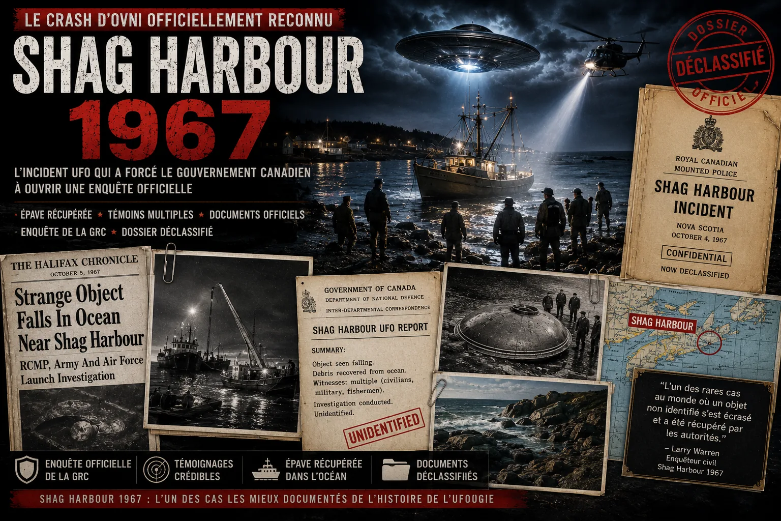 Shag Harbour 1967 : le crash d'OVNI officiellement reconnu par le gouvernement canadien